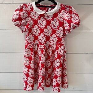 Janie and Jack Red and White Floral Dress